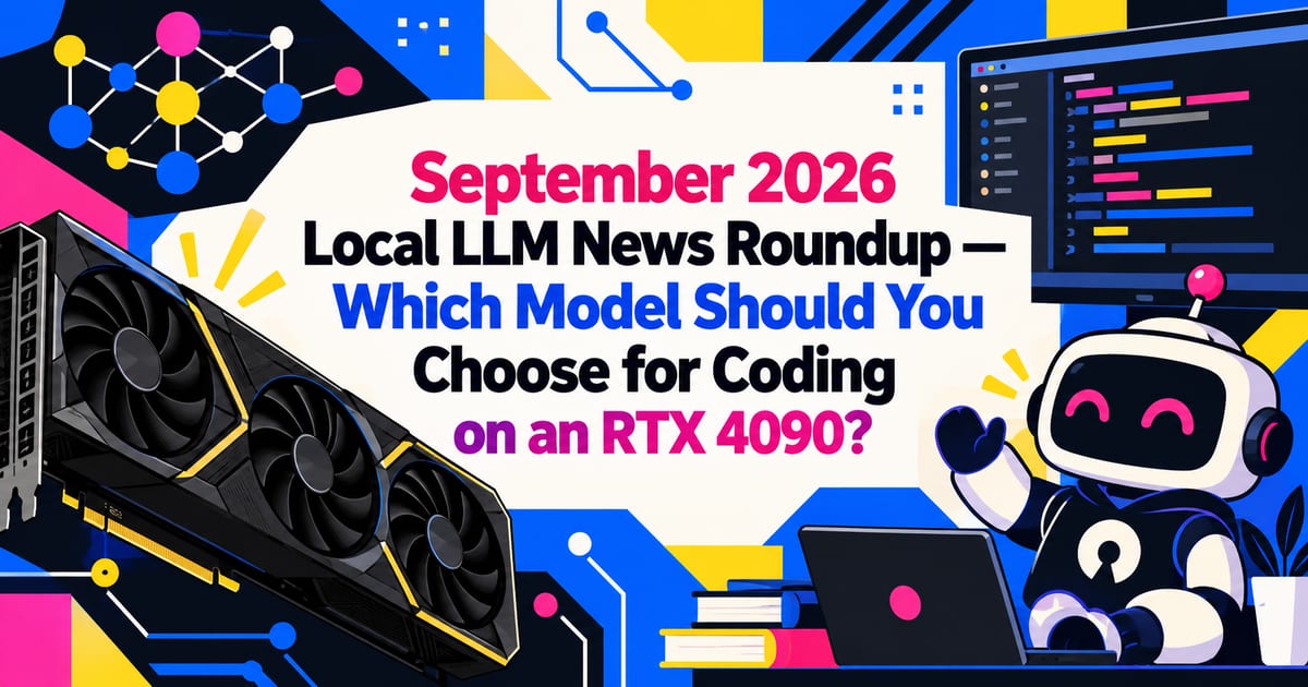 ملخص أخبار نماذج اللغة المحلية لشهر سبتمبر 2026: ماذا تختار للبرمجة على RTX 4090؟