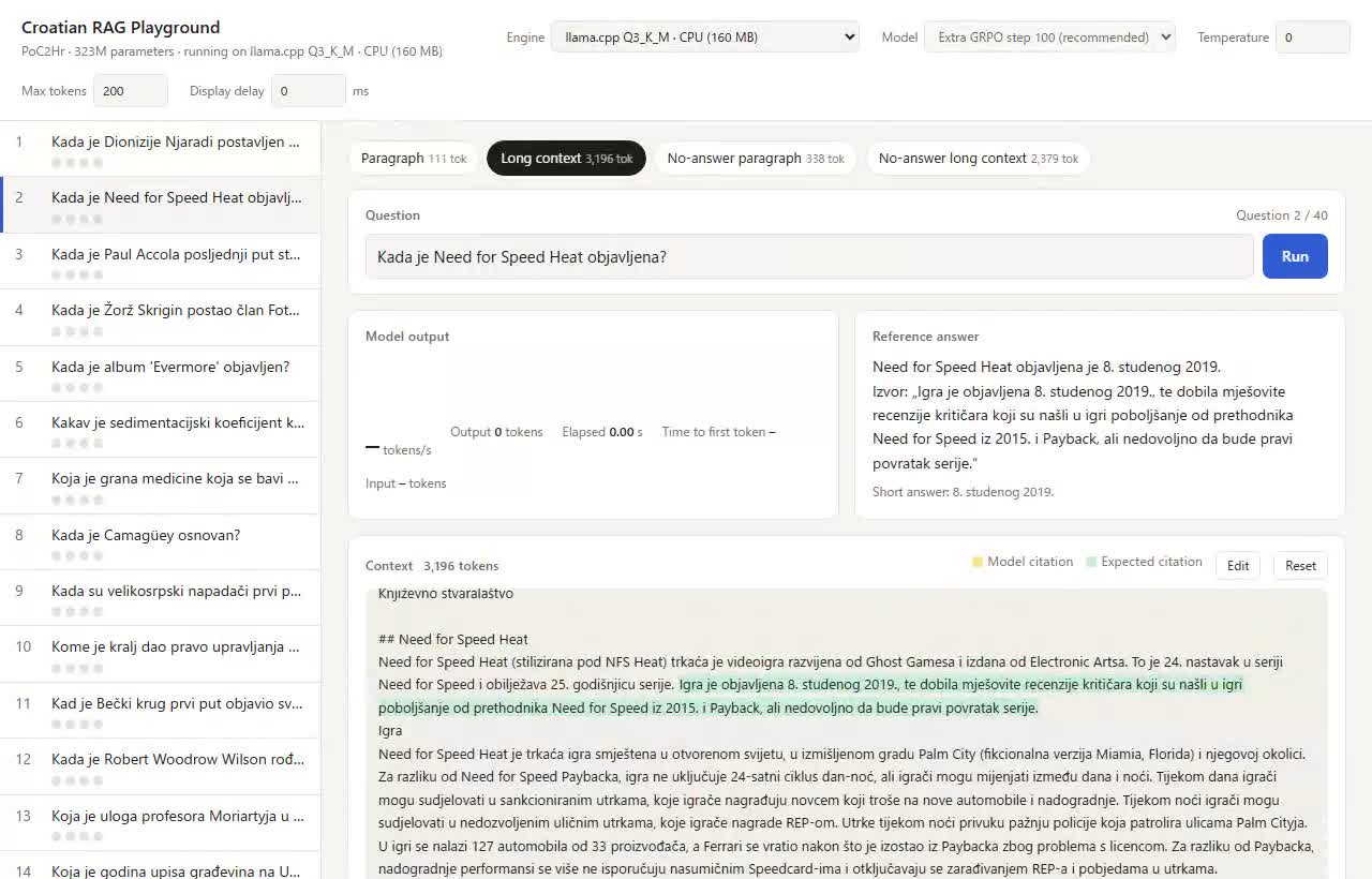 تشغيل llama.cpp Q3_K_M على المعالج المركزي للإجابة عن سؤال في سياق طويل